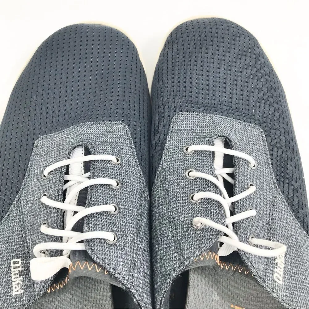 Olukai Nohea Moku Lightweight Mesh Slip On Deck Loafers in Dark Shadow Gray
